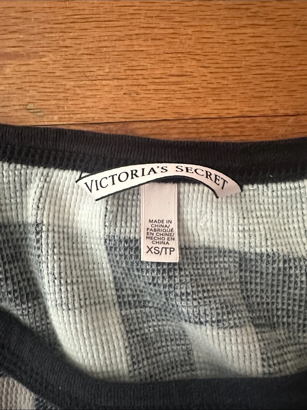 Victoria's Secret Black and White Buffalo Plaid Pajama Set